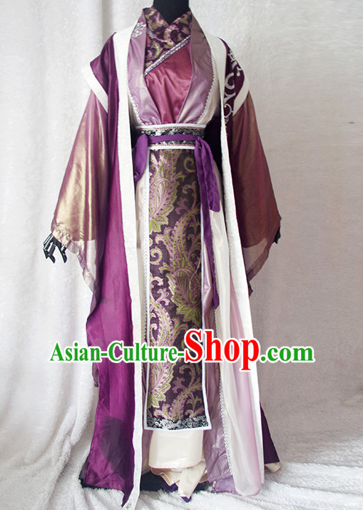 Chinese Ancient Han Fu Noblewoman Clothing Robes Tunics Accessories Traditional China Clothes Adults Kids