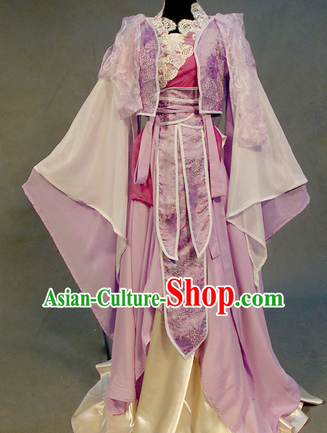 Chinese Ancient Han Fu Noblewoman Clothing Robes Tunics Accessories Traditional China Clothes Adults Kids