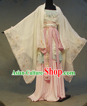 Chinese Ancient Han Fu Noblewoman Clothing Robes Tunics Accessories Traditional China Clothes Adults Kids