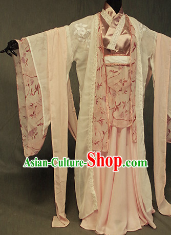 Chinese Ancient Han Fu Fairy Clothing Robes Tunics Accessories Traditional China Clothes Adults Kids