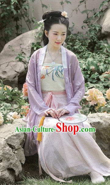 Chinese Ming Dynasty Hanfu Dress China Hanfu Costume Histroical Dresses Traditional Hanfu Wedding Ceremony Chinese Culture Clothing Complete Set