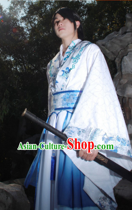 Chinese Traditional Han Fu Swordsman Clothes for Men China Women Dress Customized  Male Dresses Cheongsams Qipao Hanfu Complete Set