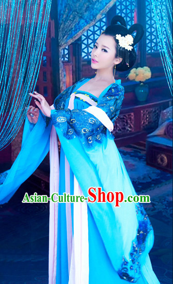 Chinese TV Drama Princess Costume Ancient Theatrical Costumes Historical Clothing and Hair Jewelry Complete Set for Women