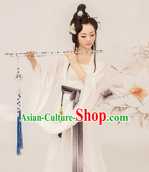 Chinese TV Drama Beauty Costume Ancient Theatrical Costumes Historical Clothing and Hair Jewelry Complete Set for Women