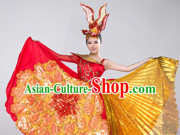 Chinese Folk Dance Costume for Women or Girls