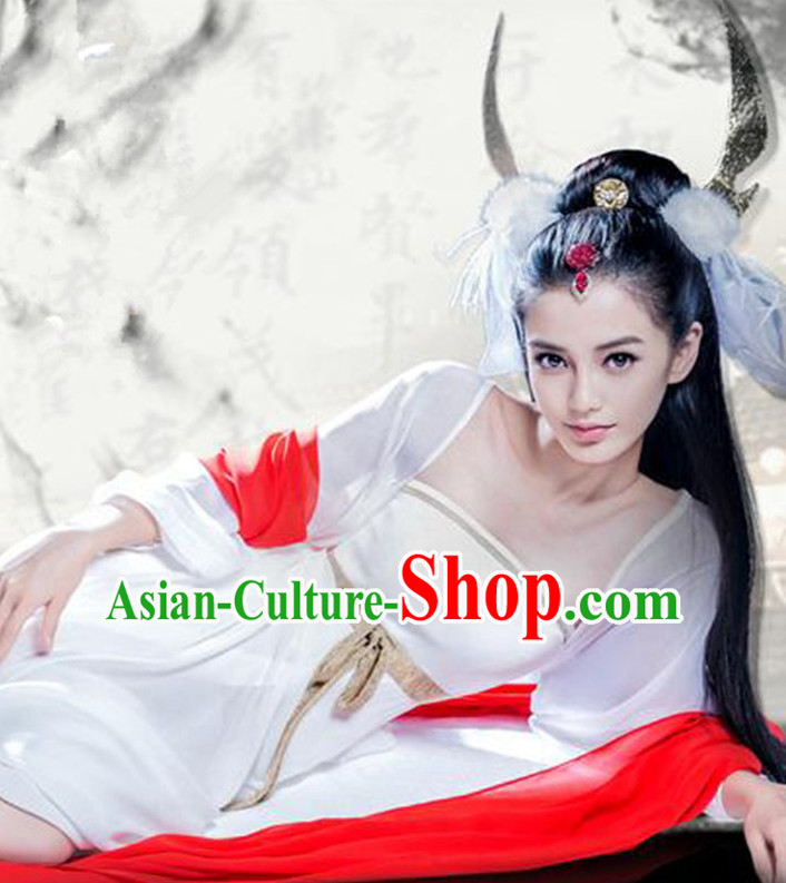 Top Chinese Ancient Empress Women's Clothing _ Apparel Chinese Traditional Dress Theater and Reenactment Costumes and Headwear Complete Set