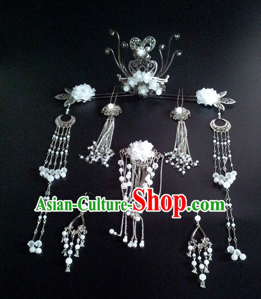 Princess Hanfu Hair Accessories Headpiece Headdress Phoenix Crown Hair Decoration Head Hairpin Accessories Comb Wedding Headwear Hair Accessorie Head Dress