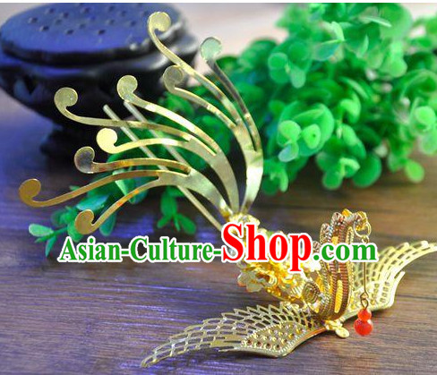 Princess Hanfu Hair Accessories Headpiece Headdress Phoenix Crown Hair Decoration Head Hairpin Accessories Comb Wedding Headwear Hair Accessorie Head Dress