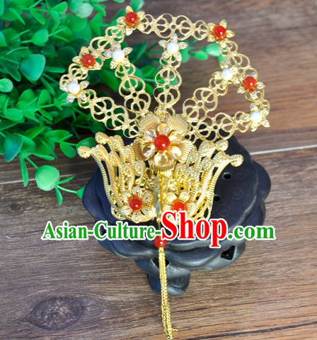 Princess Hanfu Hair Accessories Headpiece Headdress Phoenix Crown Hair Decoration Head Hairpin Accessories Comb Wedding Headwear Hair Accessorie Head Dress