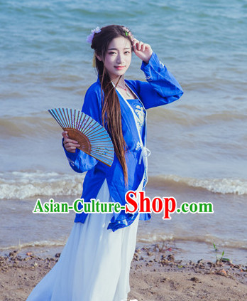 Asian Traditional High Quality Hanfu Fairy Princess Goddness Clothes Costume Costumes Complete Set for Women Girls Children Adults