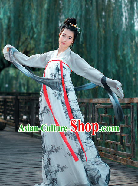 Asian Traditional High Quality Hanfu Tang Dynasty Clothes Costume Costumes Complete Set for Women Girls Children Adults