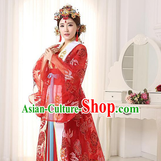 Traditional Chinese Stage Dancing Costume Chinese Classical Dance Costumes and Headpieces Complete Set for Women