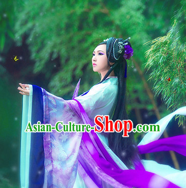 Purple Ancient China Princess Garment Traditional Imperial Queen Costumes High Quality Chinese Empress National Costumes and Accessories Complete Set for Women