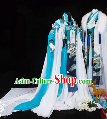 Ancient Chinese Princess Court Dresses Hanzhuang Han Fu Han Clothing Traditional Chinese Dress Hanfu National Costumes and Hair Jewelry Complete Set for Women or Girls