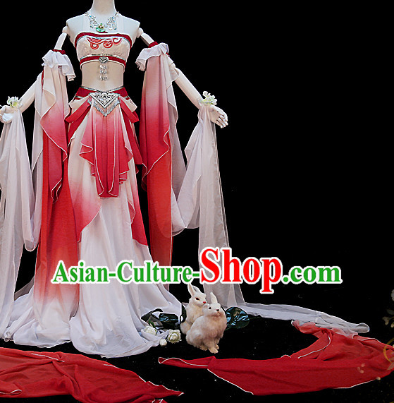 Ancient Chinese Princess Dance Costumes Dresses Hanzhuang Han Fu Han Clothing Traditional Chinese Dress Hanfu National Costume Complete Set for Women or Girls