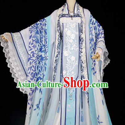 Ancient Chinese Princess Dresses Hanzhuang Empress Han Fu Queen Han Clothing Traditional Chinese Dress Hanfu National Costume Complete Set for Women or Girls