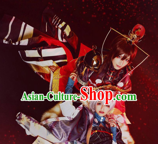 Ancient Chinese Emperor Clothing Halloween Cosplay Asian Han Fu National Costumes Complete Set for Men