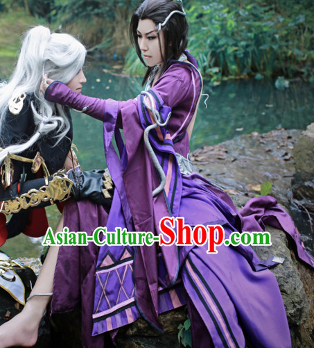 Ancient Chinese Style Halloween Cosplay Cos Fighter Knight Complete Set for Men