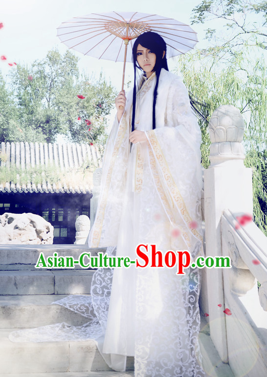 Chinese Classical Prince Imperial Dresses Hanfu Han Fu Complete Set for Men