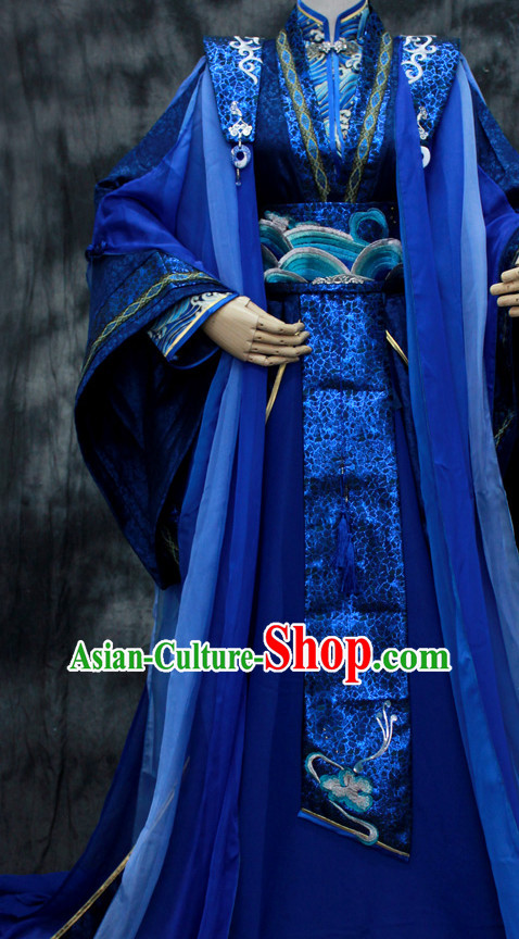 Chinese Classical Emperor Imperial Robe Clothes Hanfu Han Fu Complete Set for Men