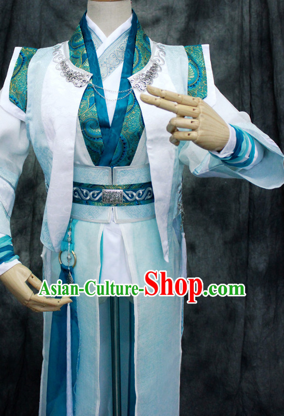 Chinese Classical Knight Warrior Cosplay Clothes Hanfu Han Fu Costumes for Men