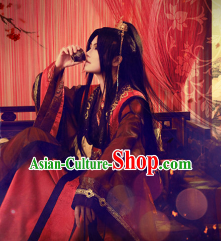 Chinese Classical Knight Warrior Cosplay Clothes Hanfu Han Fu Costumes for Men