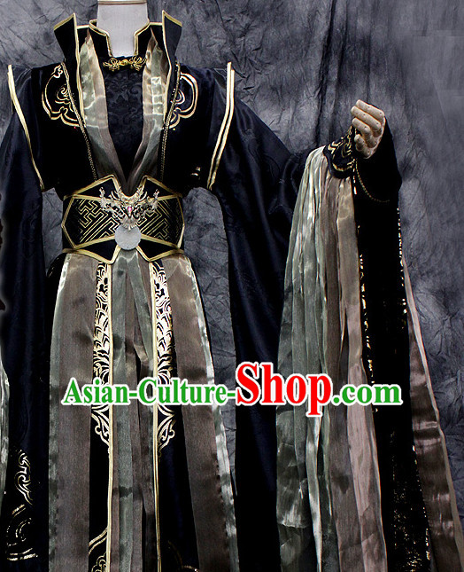 Ancient Chinese Imperial Emperor Hanfu Han Fu Clothes Complete Set for Men