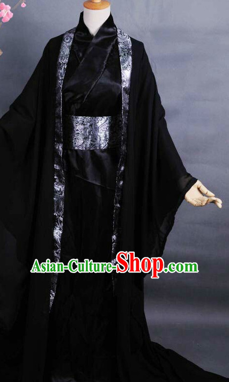 Top Chinese Ancient Costumes Theater and Reenactment Costumes Complete Set for Men