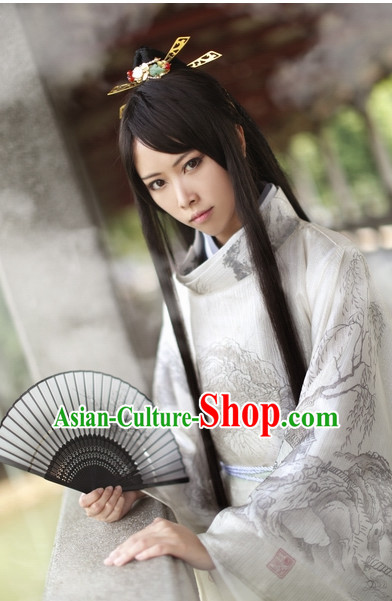 Top Chinese Ancient Costumes Theater and Reenactment Costumes and Headgear Complete Set for Women