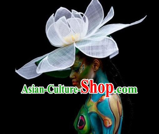 Handmade Chinese Custom-Made Stage Performance Large Lotus Hat