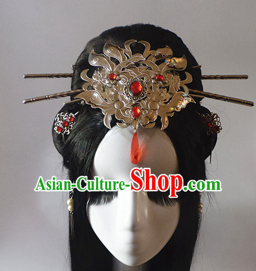 Chinese Classic Headwear Crowns Hats Headpiece Hair Accessories Jewelry Set