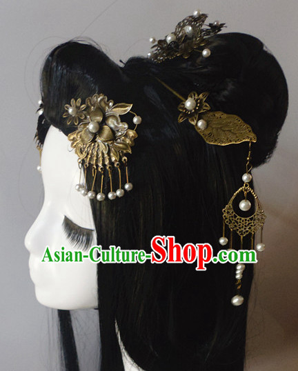 Chinese Classic Lady Princess Fairy Headwear Crowns Hats Headpiece Hair Accessories Jewelry Set