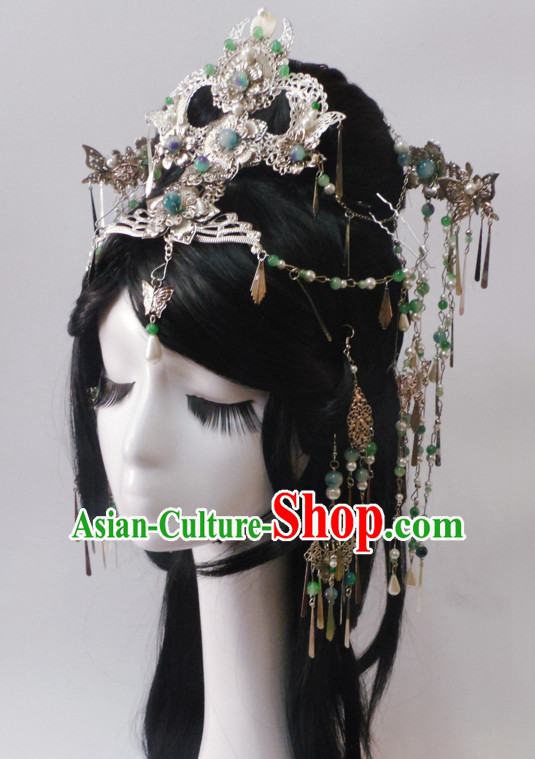 Chinese Classic Princess Headwear Crowns Hats Headpiece Hair Accessories Jewelry Set