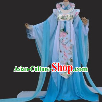 Chinese Traditional High Collar Empress Clothing Complete Set