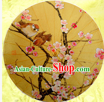 Asian Dance Umbrella China Handmade Classical Birds Flower Umbrellas Stage Performance Umbrella Dance Props