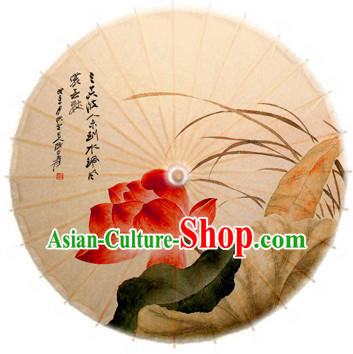 Asian Dance Umbrella China Handmade Traditional Painting Umbrellas Stage Performance Umbrella Dance Props