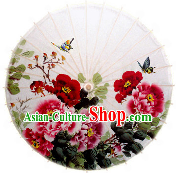 Asian Dance Umbrella China Handmade Traditional Painting Umbrellas Stage Performance Umbrella Dance Props