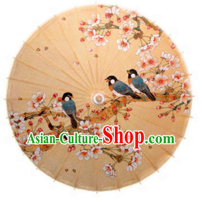 Asian Dance Umbrella Chinese Handmade Birds Flower Umbrellas Stage Performance Umbrella Dance Props for Kids