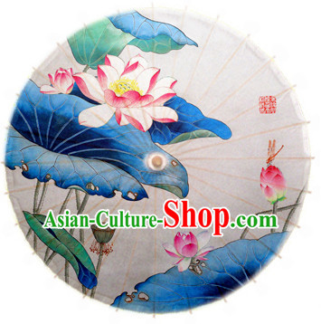 Asian Dance Umbrella China Handmade Lotus Umbrellas Stage Performance Umbrella Dance Props