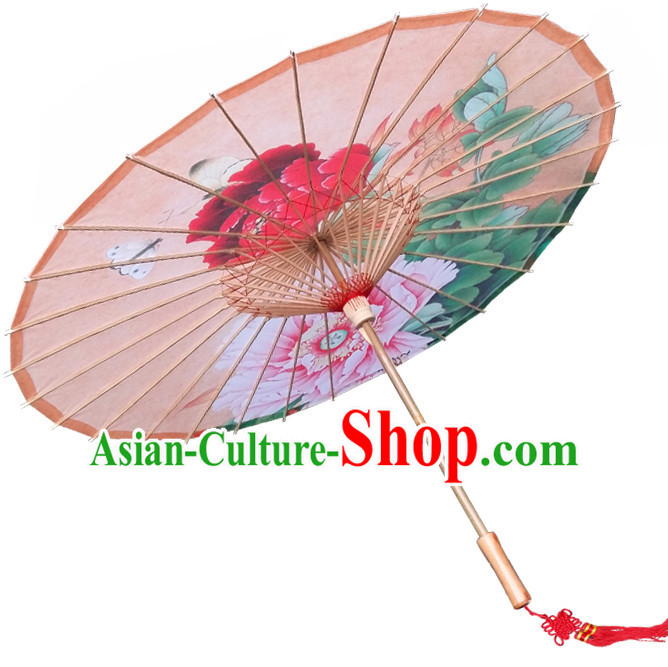 Asian Dance Umbrella China Handmade Peony Umbrellas Stage Performance Umbrella Dance Props