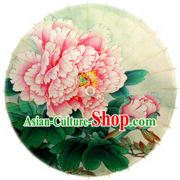 Asian Dance Umbrella China Handmade Classical Peony Umbrellas Stage Performance Umbrella Dance Props