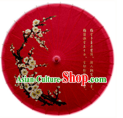 Asian Dance Umbrella Chinese Handmade Plum Blossom Umbrellas Stage Performance Umbrella Dance Props