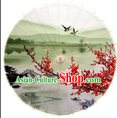 Asian Dance Umbrella China Handmade Traditional Painting Umbrellas Stage Performance Umbrella Dance Props