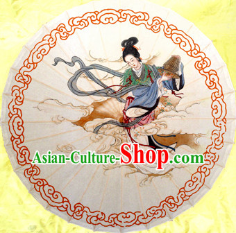 Asian Dance Umbrella China Handmade Traditional Calligraphy Umbrellas Stage Performance Umbrella Dance Props