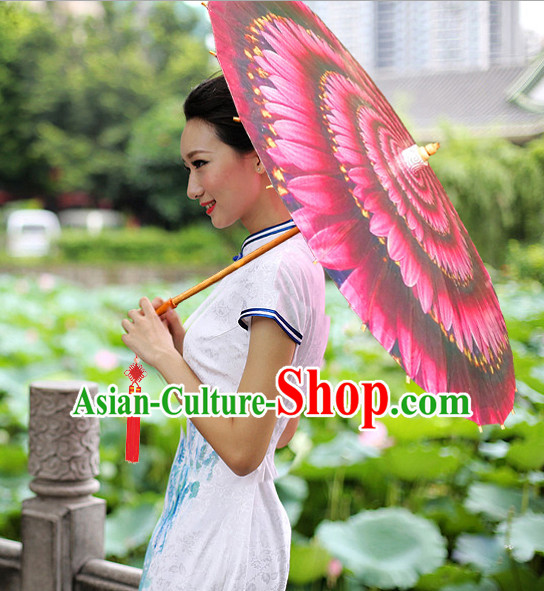 Traditional Rainproof Handmade Chinese Oil Paper Umbrellas China Dance Umbrella Stage Performance Umbrella Dancing Props