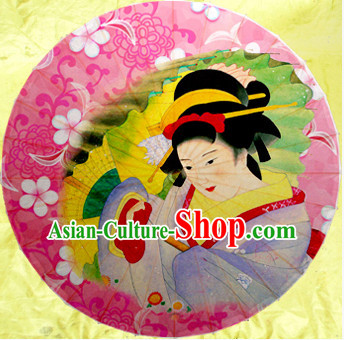 Traditional Rainproof Handmade Chinese Classic Oil Paper Geisha Umbrellas China Dance Umbrella Stage Performance Umbrella Dancing Props