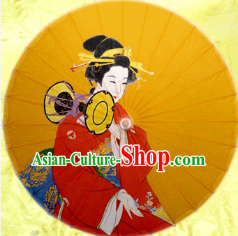 Traditional Rainproof Handmade Chinese Classic Oil Paper Umbrellas China Dance Umbrella Stage Performance Umbrella Dancing Props