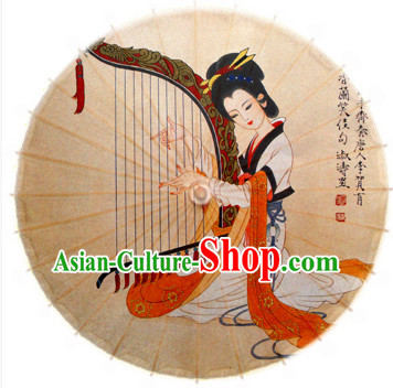 Traditional Rainproof Handmade Chinese Classic Oil Paper Umbrellas China Dance Umbrella Stage Performance Umbrella Dancing Props