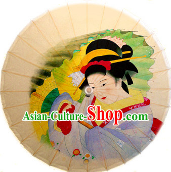 Traditional Rainproof Handmade Chinese Classic Oil Paper Umbrellas China Dance Umbrella Stage Performance Umbrella Dancing Props