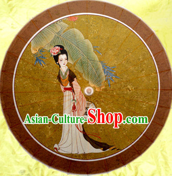 Traditional Rainproof Handmade Chinese Classic Oil Paper Umbrellas China Dance Umbrella Stage Performance Umbrella Dancing Props
